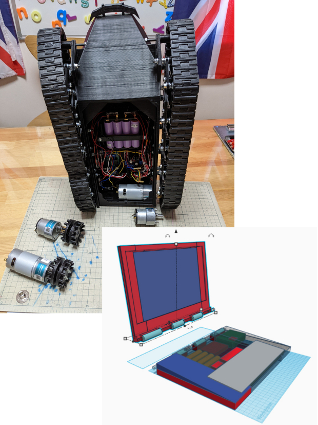 Robotics Motors and Laptop